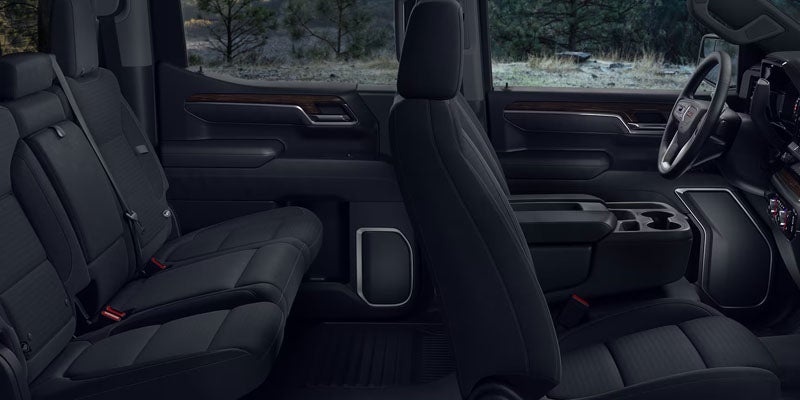 Premium leather seating inside the 2026 GMC Sierra 1500 crew cab