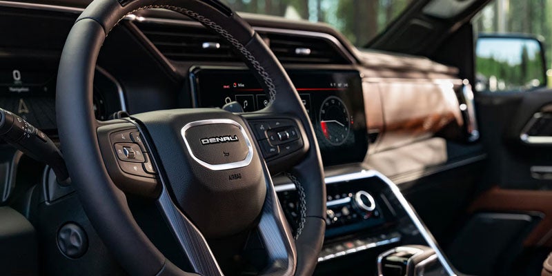 2026 GMC Sierra 1500 safety features steering wheel view